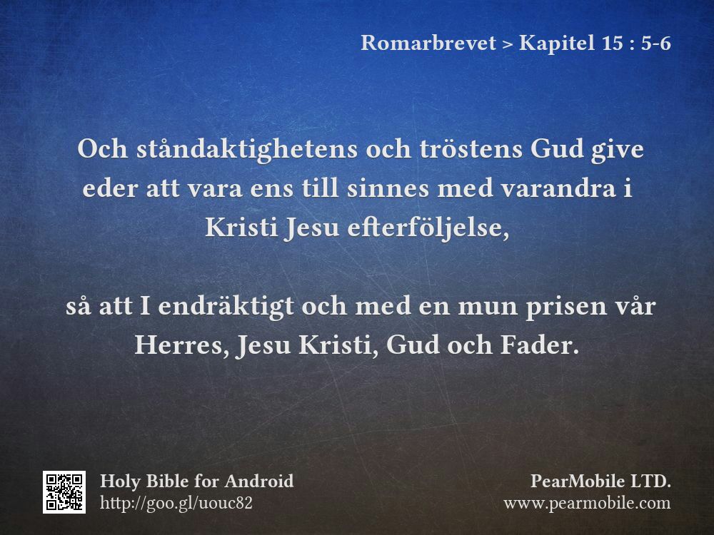Romarbrevet, Kapitel 15:5-6